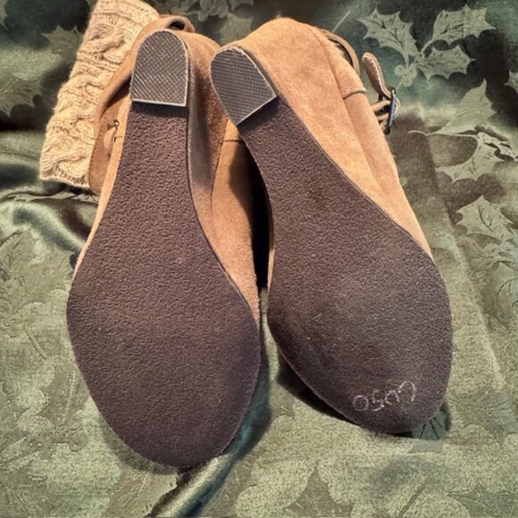 Steve Madden  P-Alpine Suede Knit Wedge Boots - Size 8 - Picture 8 of 11